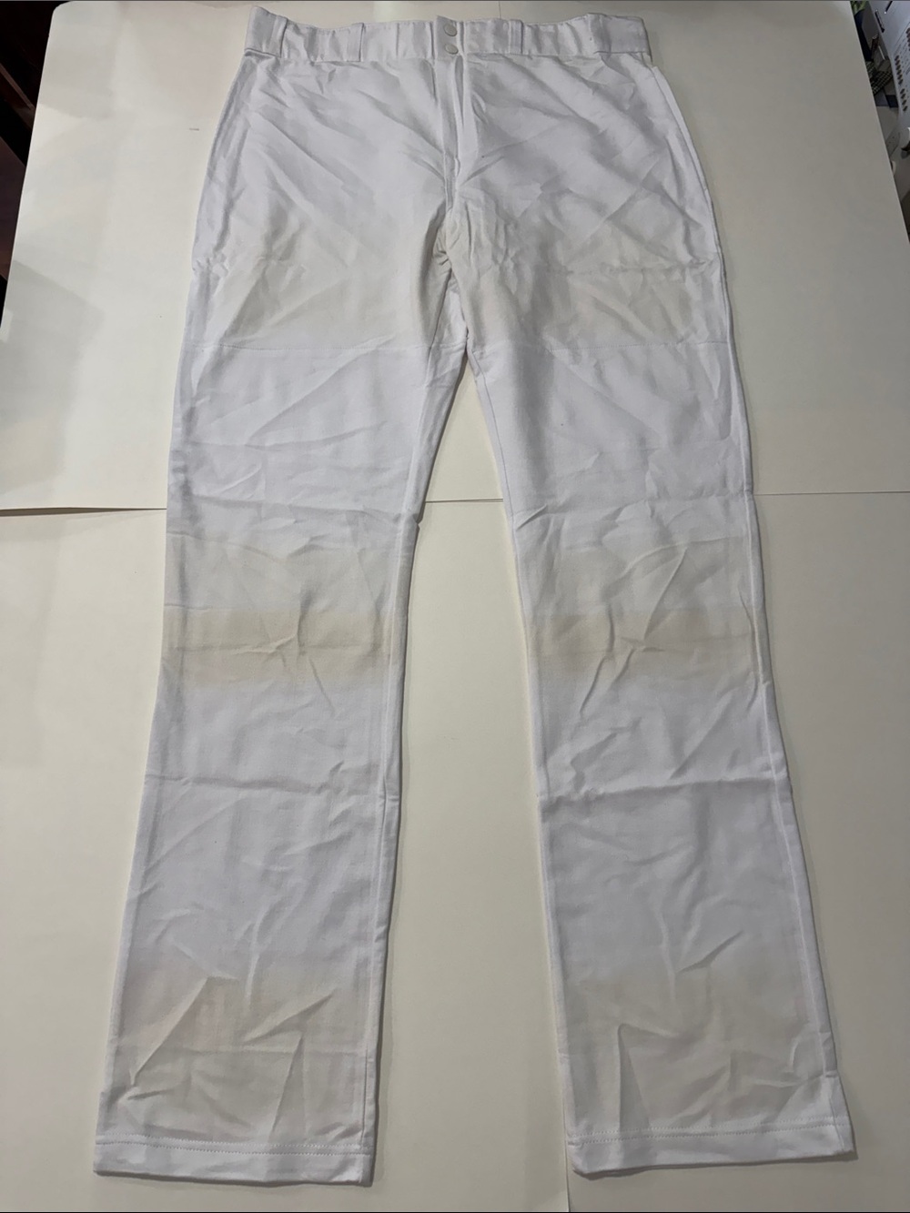 Men's White Straight-Leg Pants